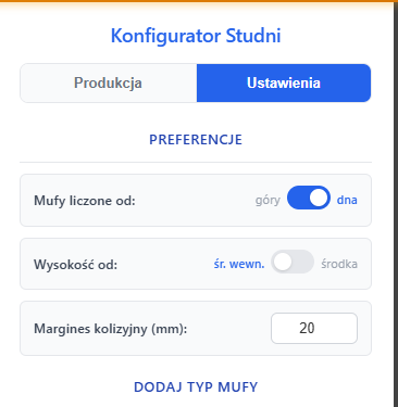 Ustawienia konfiguratora